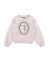 Trussardi Junior Babies'  Toddler Girl Sweatshirt Light Pink Size 3 Cotton, Lycra