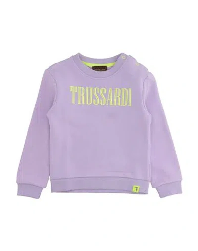Trussardi Junior Babies'  Toddler Girl Sweatshirt Lilac Size 3 Cotton In Purple