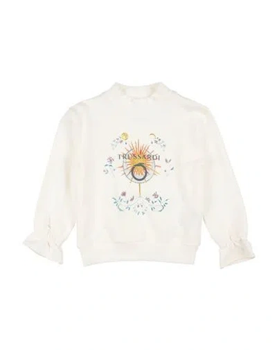 Trussardi Junior Babies'  Toddler Girl Sweatshirt White Size 6 Cotton, Elastane