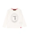 Trussardi Junior Toddler Girl T-shirt Ivory Size 4 Cotton, Lycra In White