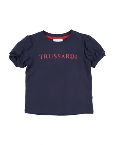 Trussardi Junior Babies'  Toddler Girl T-shirt Navy Size 5 Cotton, Lycra