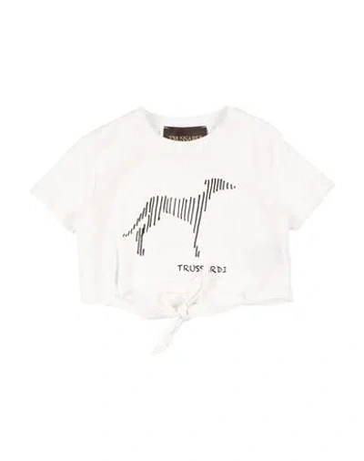 Trussardi Junior Babies'  Toddler Girl T-shirt White Size 5 Cotton, Elastane