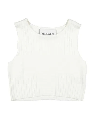 Trussardi Junior Babies'  Toddler Girl Top Off White Size 6 Viscose, Polyester