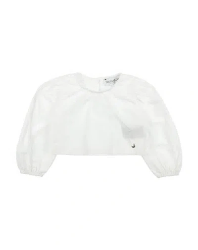 Trussardi Junior Babies'  Toddler Girl Top White Size 4 Cotton, Elastane
