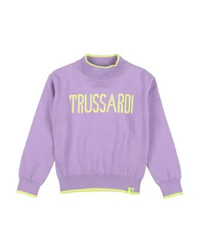 Trussardi Junior Babies'  Toddler Girl Turtleneck Light Purple Size 4 Cotton, Nylon