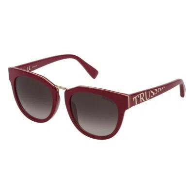 Trussardi Ladies' Sunglasses  Str180520u17 Red  52 Mm Gbby2 In Brown