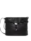 Trussardi Large Amuleto Bucket Bag In Black
