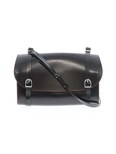 Pre-owned Trussardi Leather Crossbody Bag In Black