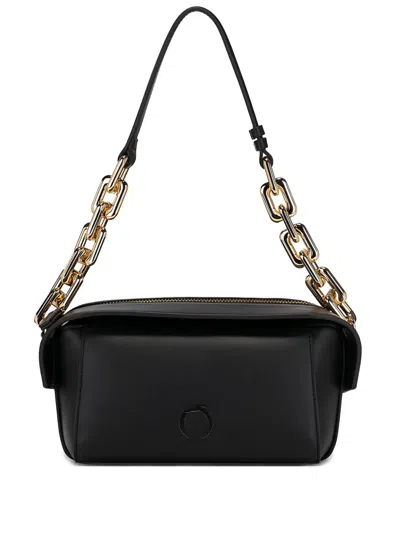 Trussardi Leather Shoulder Bag In Black