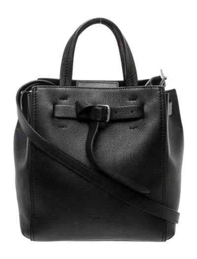 Pre-owned Trussardi Leather Top Handle Bag In Black