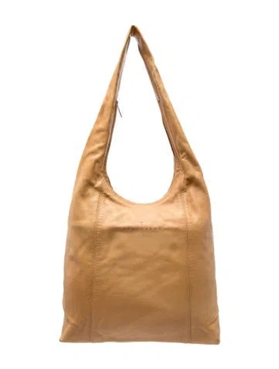 Pre-owned Trussardi Leather Top Handle Bag In Neutral