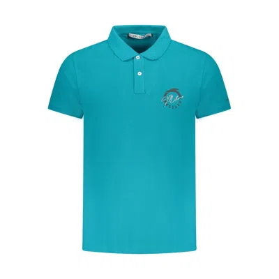 Trussardi Light Blue Cotton Mens Polo Shirt