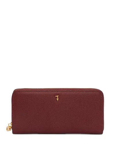 Trussardi Logo-embellishment Wallet In Red