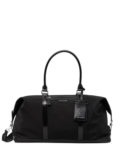 Trussardi Logo-plaque Holdall In Black