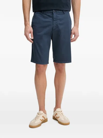 Trussardi Logo-embroidered Shorts In Blue