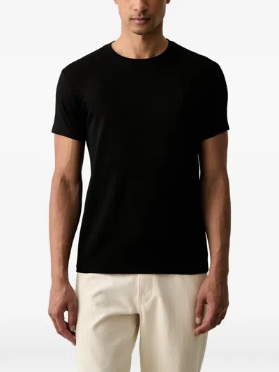 Trussardi Logo-embroidered T-shirt In Black