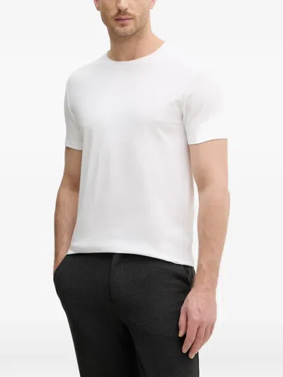 Trussardi Logo-embroidered T-shirt In White