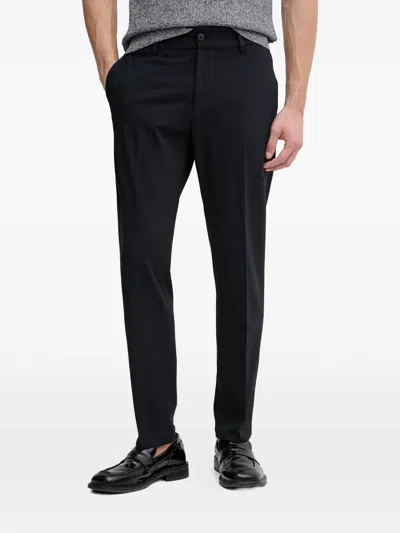 Trussardi Logo-patch Tailored Trousers In Black