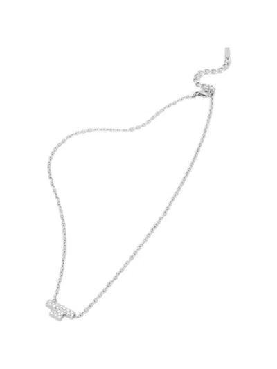 Trussardi Logo-pendant Necklace In Metallic