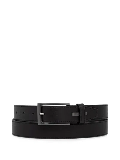 Trussardi Logo-plaque Belt In Black