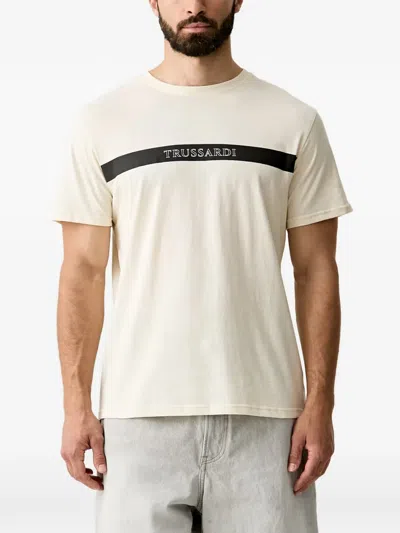 Trussardi Logo-print Crew-neck T-shirt In White