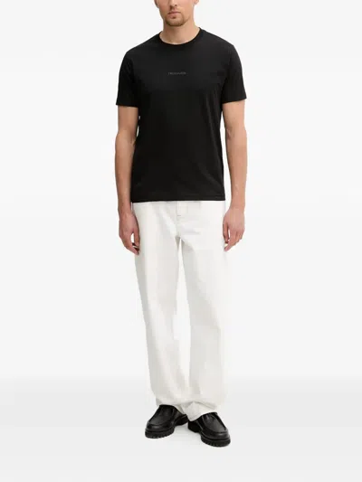 Trussardi Logo-print Short-sleeve T-shirt In Black