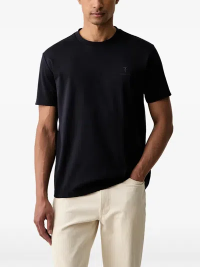 Trussardi Logo-print Short-sleeve T-shirt In Black