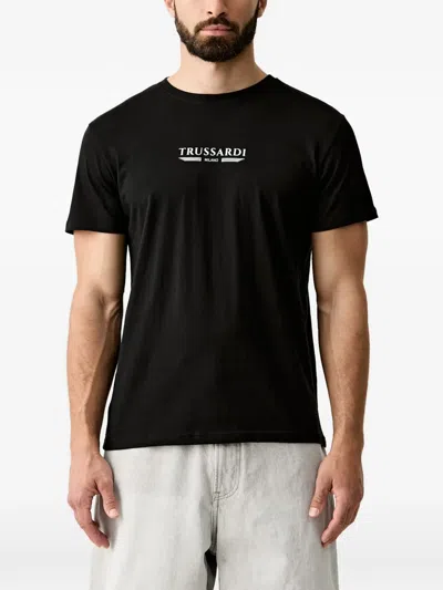 Trussardi Logo-print T-shirt In Black