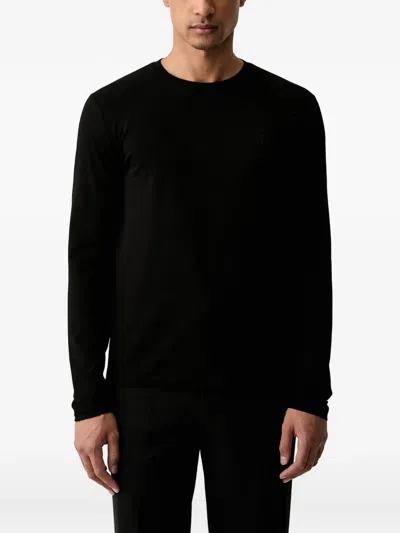 Trussardi Long-sleeve Crew-neck T-shirt In Black