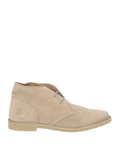 Trussardi Man Ankle Boots Beige Size 11 Leather