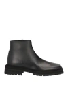 Trussardi Man Ankle Boots Black Size 13 Soft Leather In Black