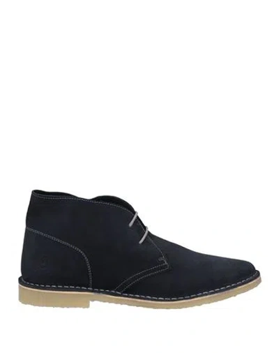 Trussardi Man Ankle Boots Midnight Blue Size 11 Leather