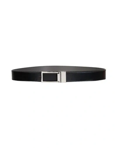 Trussardi Man Belt Black Size 42 Leather