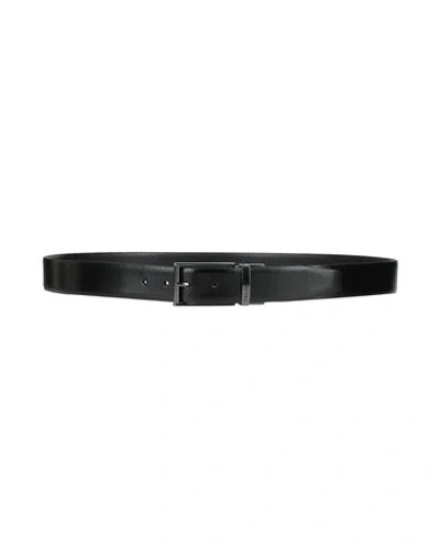 Trussardi Man Belt Black Size 43 Leather