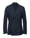 Trussardi Man Blazer Midnight Blue Size 36 Cotton, Elastane In Blue