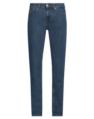 Trussardi Man Jeans Blue Size 32 Cotton, Elastane