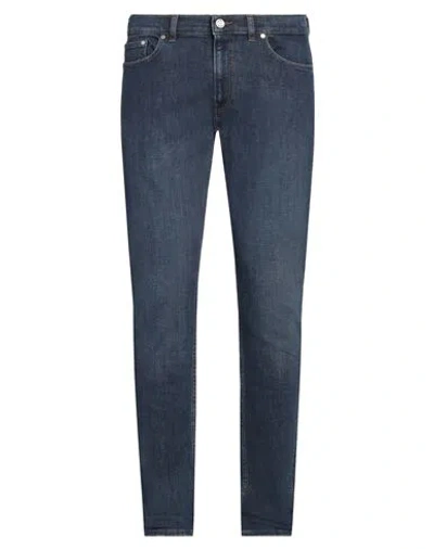 Trussardi Man Jeans Blue Size 30 Cotton, Elastane
