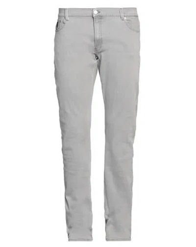 Trussardi Man Jeans Grey Size 30 Cotton, Polyester, Elastane In Gray