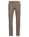Trussardi Man Pants Camel Size 34 Cotton In Beige