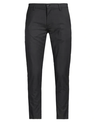 Trussardi Man Pants Charcoal Size 34 Polyester, Viscose In Black