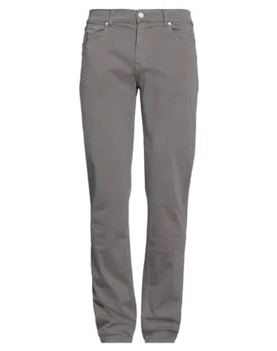 TRUSSARDI TRUSSARDI MAN PANTS GREY SIZE 34 COTTON, ELASTANE