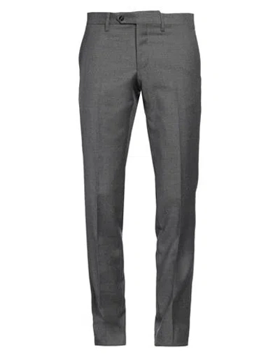 Trussardi Man Pants Slate Blue Size 38 Linen In Grey