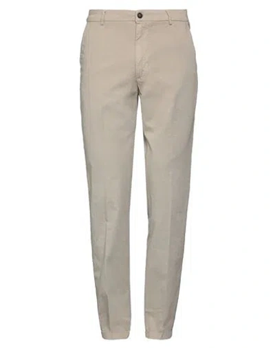 Trussardi Man Pants Khaki Size 38 Cotton, Elastane In Beige