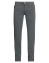 Trussardi Man Pants Lead Size 32 Cotton, Elastane In Grey