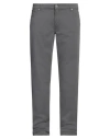 Trussardi Man Pants Lead Size 28 Cotton, Elastane In Grey