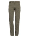 Trussardi Man Pants Military Green Size 40 Cotton, Elastane