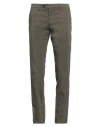 Trussardi Man Pants Military Green Size 40 Cotton, Elastane