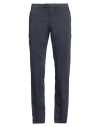 Trussardi Man Pants Navy Size 36 Cotton, Elastane In Navy Blue