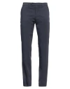 Trussardi Man Pants Navy Size 32 Cotton, Elastane In Navy Blue