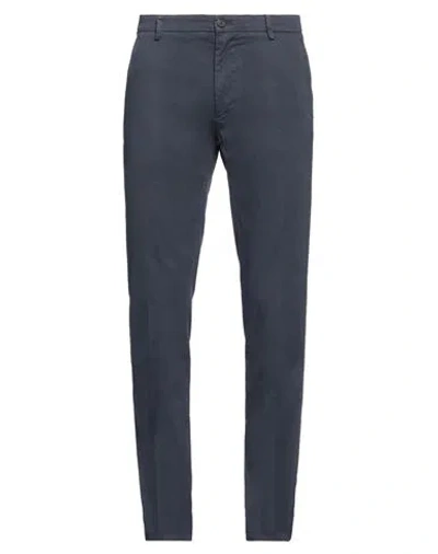Trussardi Man Pants Navy Size 30 Cotton, Elastane In Navy Blue